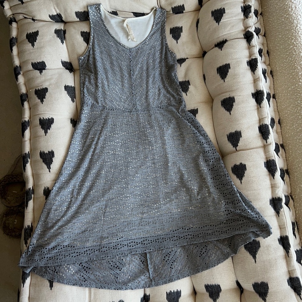Mystree small eyelet dress high low hem